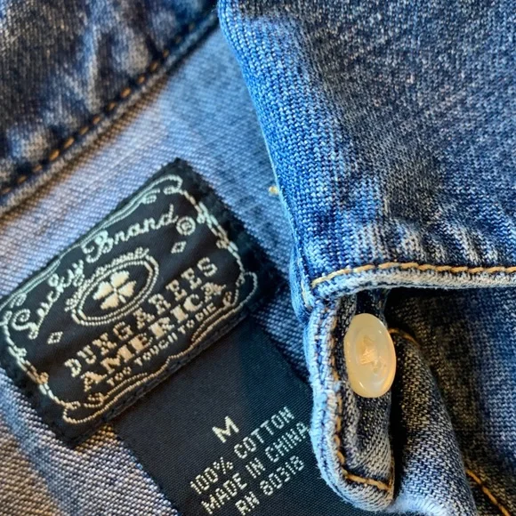 Lucky Brand Blue Denim Shirt with Snap Close - Picture 2 of 16